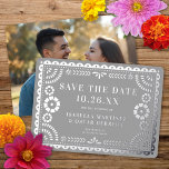 Gorgeous Papel Picado Wedding Save The Date Photo Foil Invitation