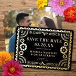 Gorgeous Papel Picado Wedding Save The Date Photo Foil Invitation