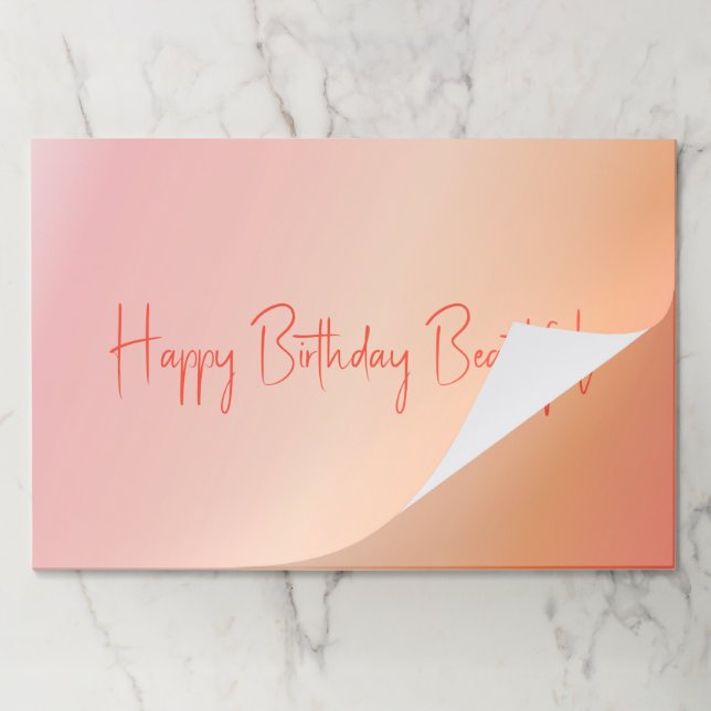 Gorgeous Pastel Paper Placemats (Folded)