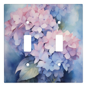 Gorgeous Pastel Pink Watercolor Hydrangea Light Switch Cover
