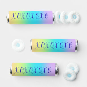 Gorgeous Pastel Rainbow Gradient Wedding Breath Savers® Mints