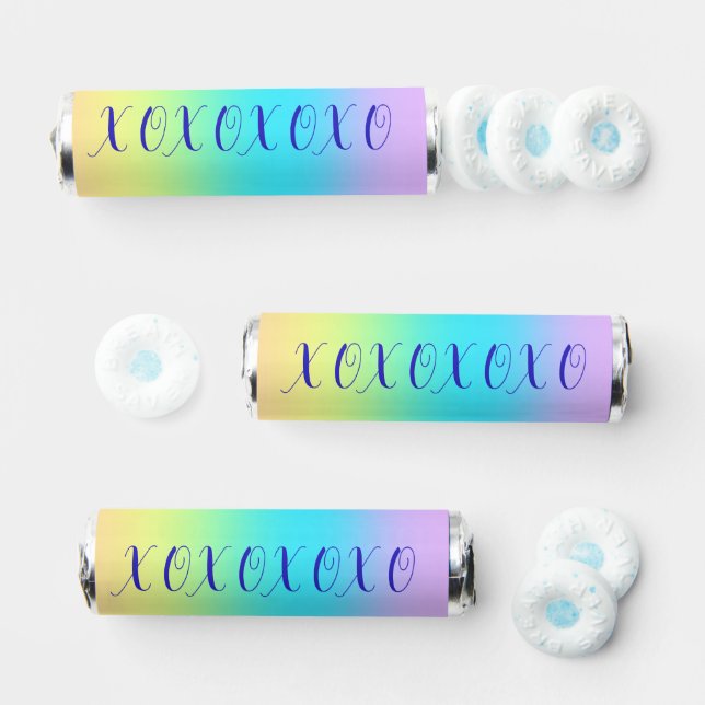 Gorgeous Pastel Rainbow Gradient Wedding Breath Savers® Mints (Assorted)