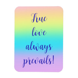 Gorgeous Pastel Rainbow Gradient Wedding Magnet
