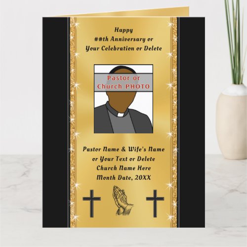 Gorgeous Pastor Anniversary Cards or ANY OCCASION