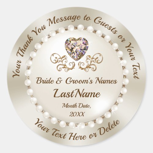 Gorgeous Personalised Wedding Stickers for Favours