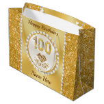 Gorgeous Personalized, 100th Birthday Gift Bag