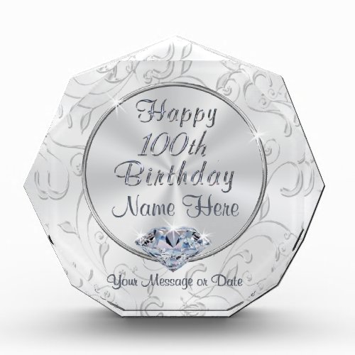 Gorgeous Personalized 100th Birthday Gifts for Her