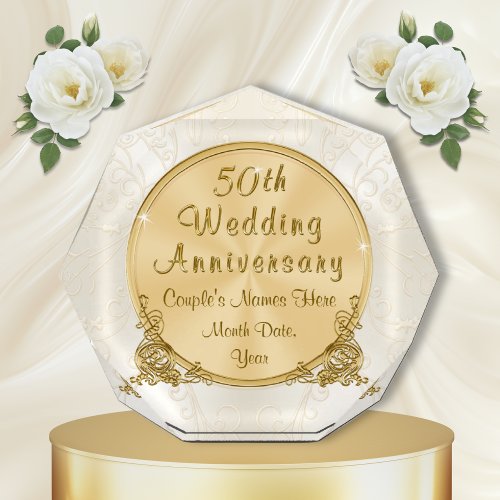 Gorgeous Personalized 50 Years of Marriage Gifts