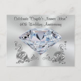 Inexpensive Diamond Wedding Anniversary Gift Ideas Glass Coaster, Zazzle