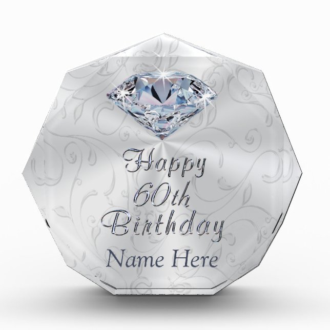 Gorgeous Personalized 60th Birthday Gifts for Her (Front)