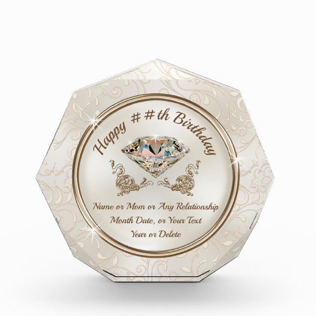 Gorgeous Personalized, 75th Birthday Gifts for Mom (Front)