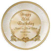 Gorgeous Personalized 80th Birthday Gifts for Mom Dinner Plate Gorgeous Personalized 80th Birthday Gifts for Mom Dinner Plate