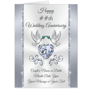 Gorgeous Personalized, BIG Anniversary Cards, 4 ft Card