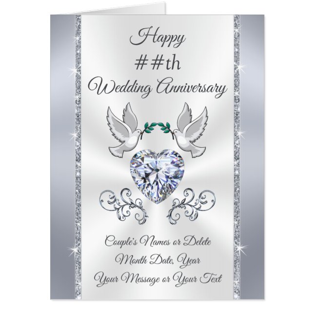 Gorgeous Personalized, BIG Anniversary Cards, 4 ft Card (Front)