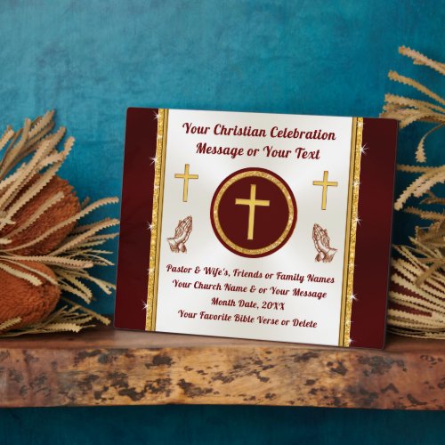 Gorgeous Personalized Christian Plaques for Pastor