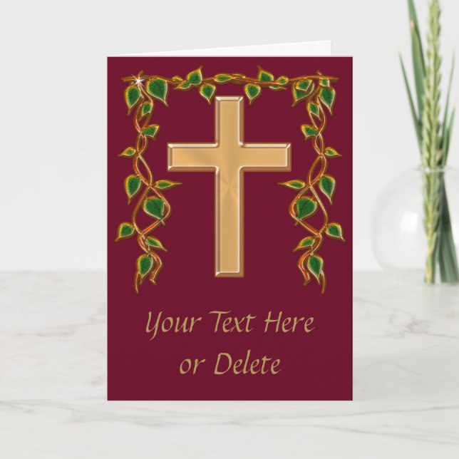 Gorgeous PERSONALIZED Christian Thank You Cards (Front)