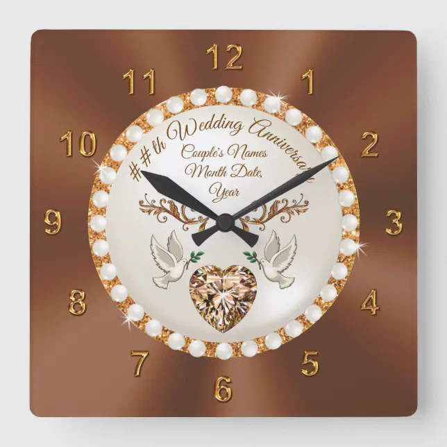 Personalized Clocks for Anniversary Zazzle