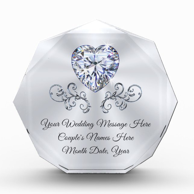 Gorgeous Personalized Diamond Wedding Gifts (Front)