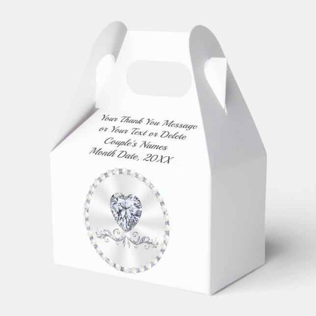 Gorgeous Personalized, Elegant Wedding Favor Boxes (Front Side)