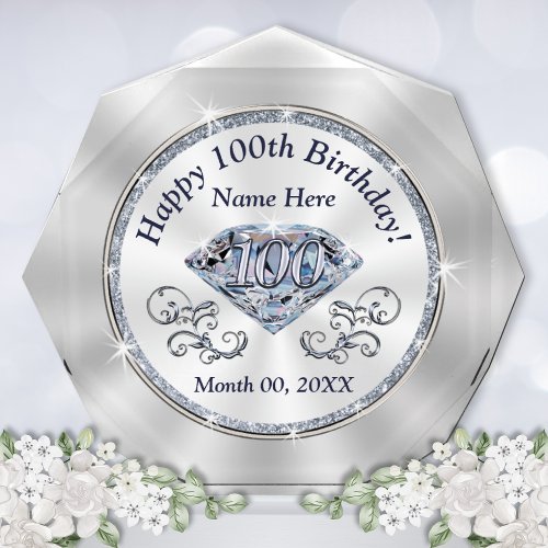 Gorgeous Personalized Gifts for 100th Birthday