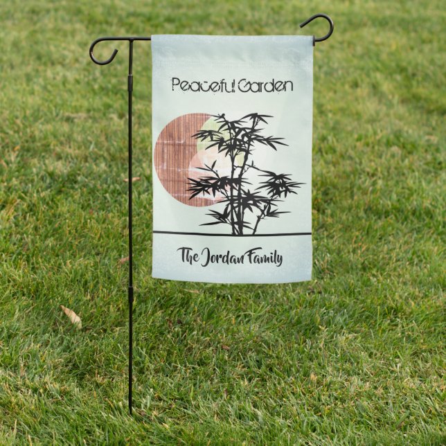 Gorgeous Personalized "Peaceful Garden" Flag (In SItu)