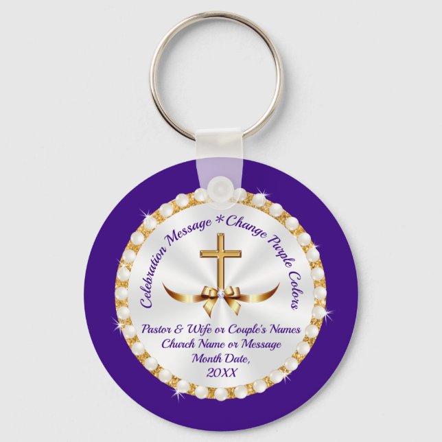Gorgeous, Personalized, Spiritual Party Favors Keychain (Front)