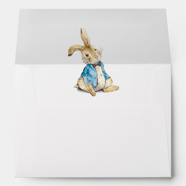 Gorgeous Peter The Rabbit Boy Baby Shower Envelope (Back (Bottom))