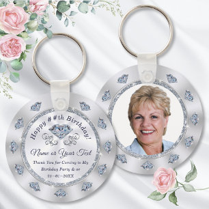 Gorgeous Photo Personalized, Diamond Party Favor Keychain