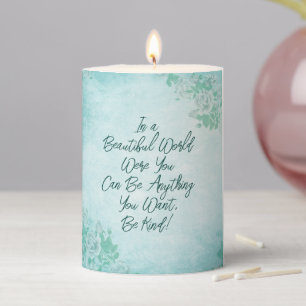 Gorgeous Pillar Candles Teal Decor Be Kind