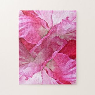 Gorgeous Pink and Red Poppy Flowers Floral Puzzle