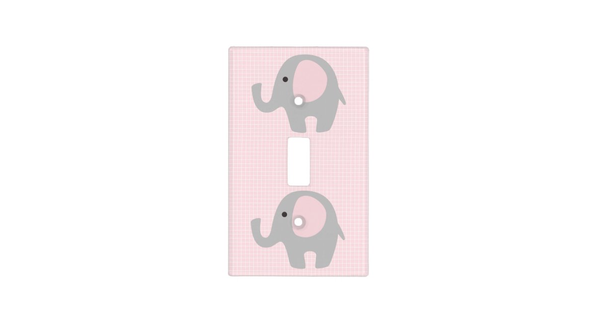 Gorgeous Pink Baby Elephant Light Switch Cover Zazzle Com