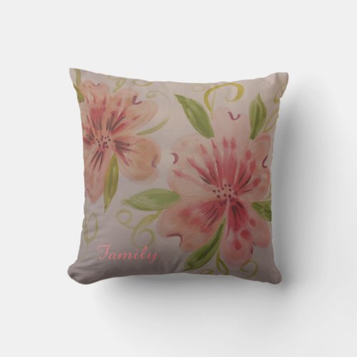 Gorgeous pink coral decorator pillow
