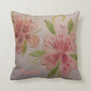 Gorgeous pink coral decorator pillow