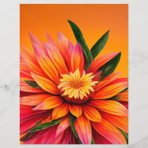 Gorgeous pink, orange and yellow flower