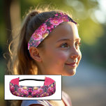 Gorgeous pink peonies with golden accents  athletic headband<br><div class="desc">This pretty Headband features a great floral motif. Gorgeous pink peonies with golden accents in a vintage look. Beautiful hair accessory for her!</div>