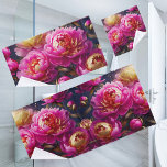 Gorgeous pink peonies with golden accents  bath towel set<br><div class="desc">This bath towels features a great floral motif. Gorgeous pink peonies with golden accents in a vintage look. Great bathroom accessory and a lovely gift idea for many occasions!</div>