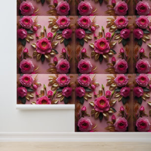 Gorgeous Pink Rose Gold Peel and Stick Wallpaper
