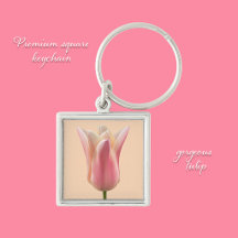 Gorgeous Pink Tulip Keychain Gifts