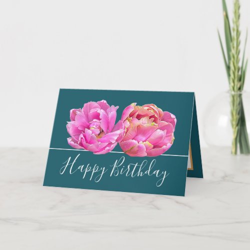 Gorgeous Pink Tulip Pretty Floral Bouquet Birthday