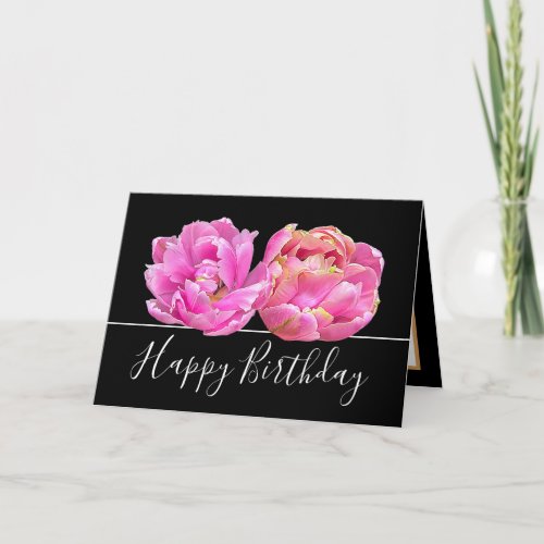 Gorgeous Pink Tulip Pretty Floral Bouquet Birthday