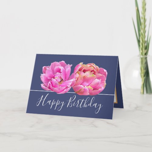 Gorgeous Pink Tulip Pretty Floral Bouquet Birthday