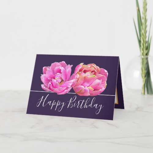 Gorgeous Pink Tulip Pretty Floral Bouquet Birthday