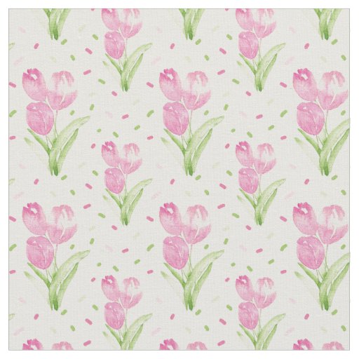 Gorgeous Pink Tulips Fabric