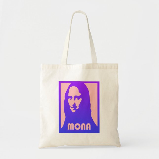 Gorgeous Pop Art Style Mona Lisa Print- Tote Bag (Front)
