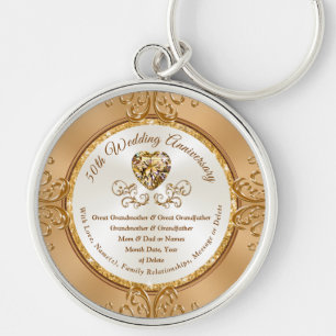 Gorgeous, Practical 50th Wedding Anniversary Gifts Keychain