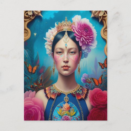 Gorgeous princess portrait postcard