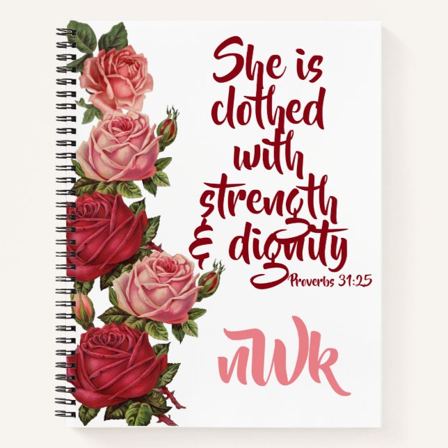 Gorgeous Proverbs 31:25 journal (Front)