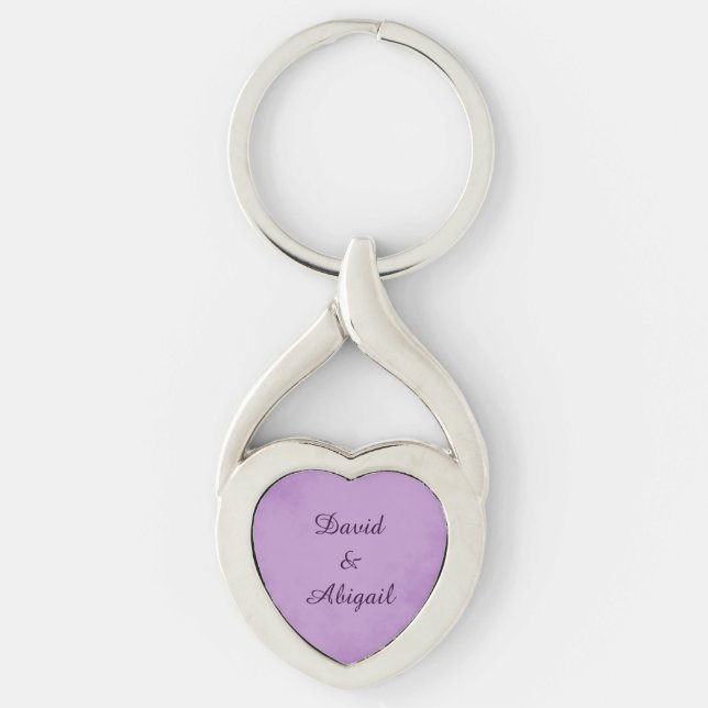 Gorgeous Purple Couple in Love Keychain (Front)