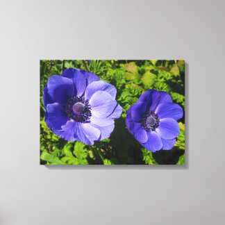 Gorgeous Purple Poppy Floral Wrapped Canvas Prints