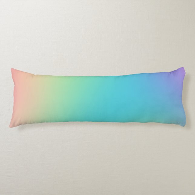 Gorgeous Rainbow Gradient Body Pillow (Front)